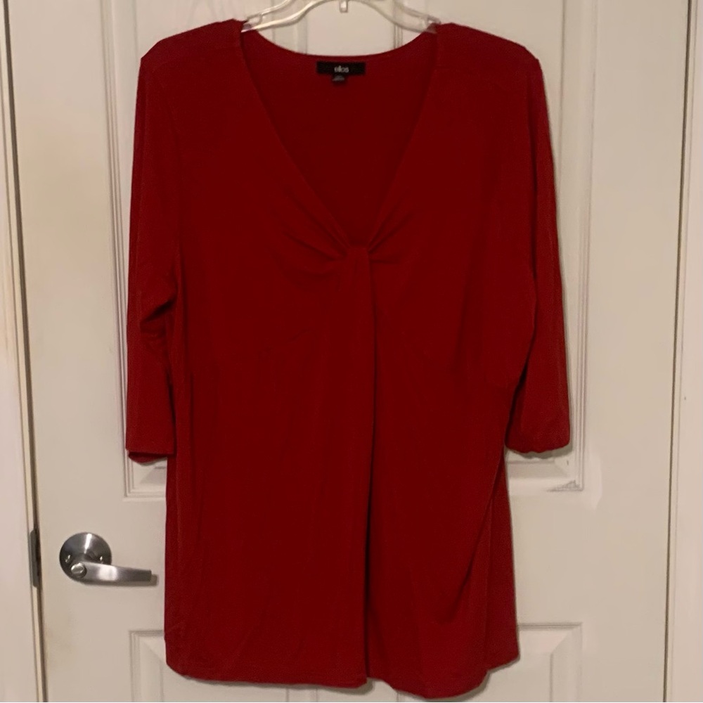 Ellos Red Knot Top